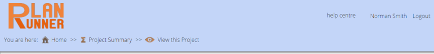 Normal user breadcrumb menu